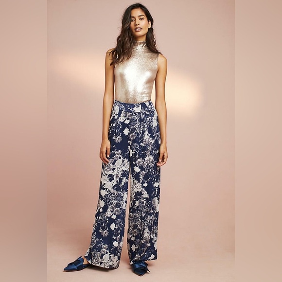 Anthropologie Floreat Sequin Mock Neck Gold Sleeveless Keyhole Bodysuit NWT Sz S - Picture 3 of 12